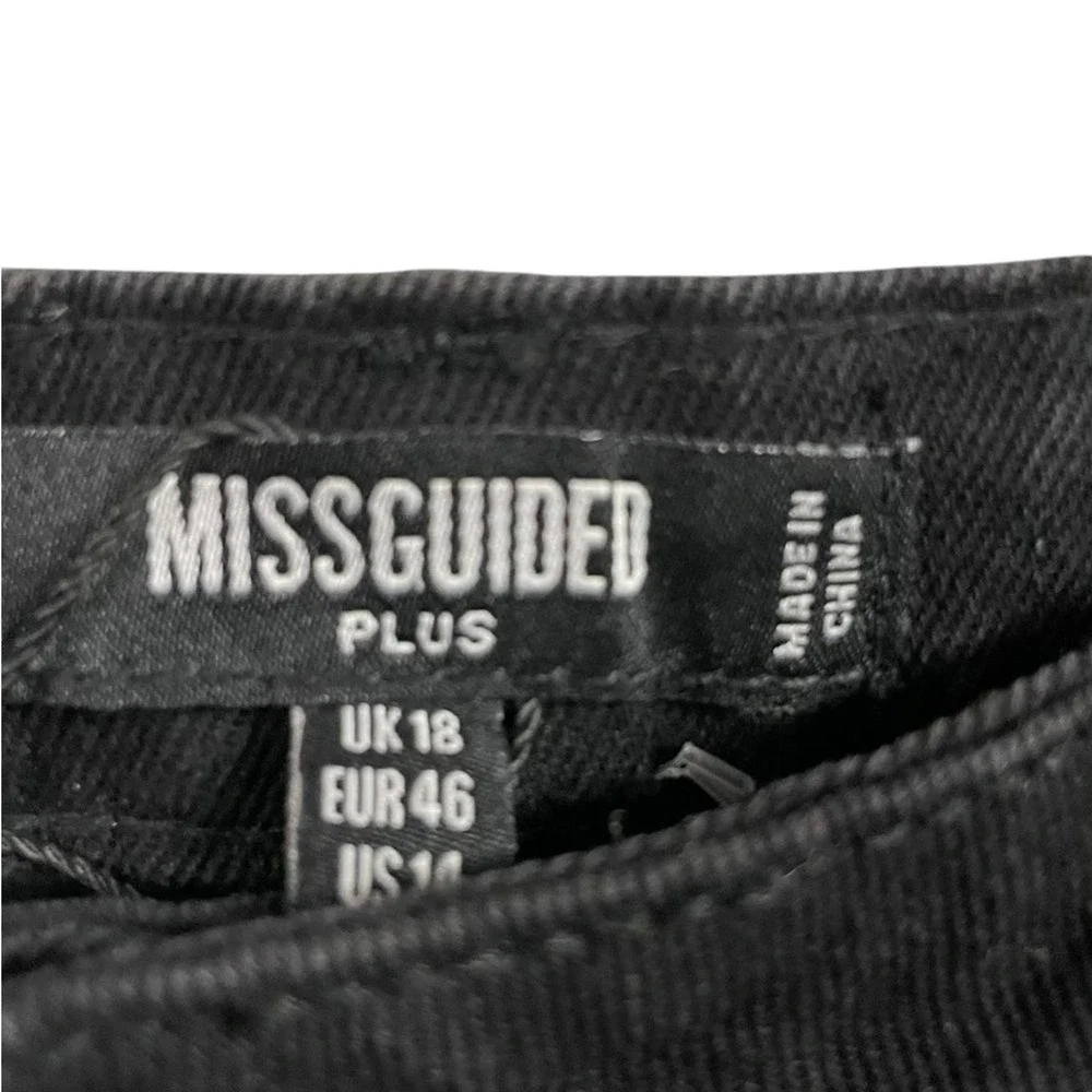 Women's Missguided‎ Black Plus size 14 NWT denim jeans